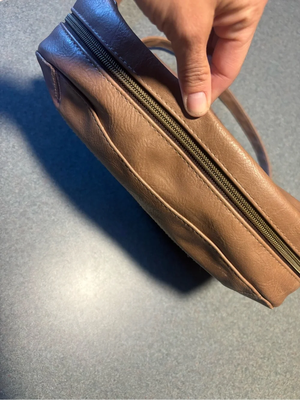 Classic Brown Leather Crossbody Bag
